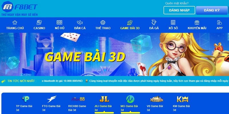 Game bài 3D mang đến đồ họa cực đỉnh