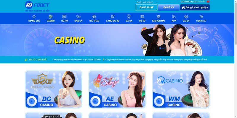 Sảnh cược casino được vận hành bởi những dealer xinh đẹp