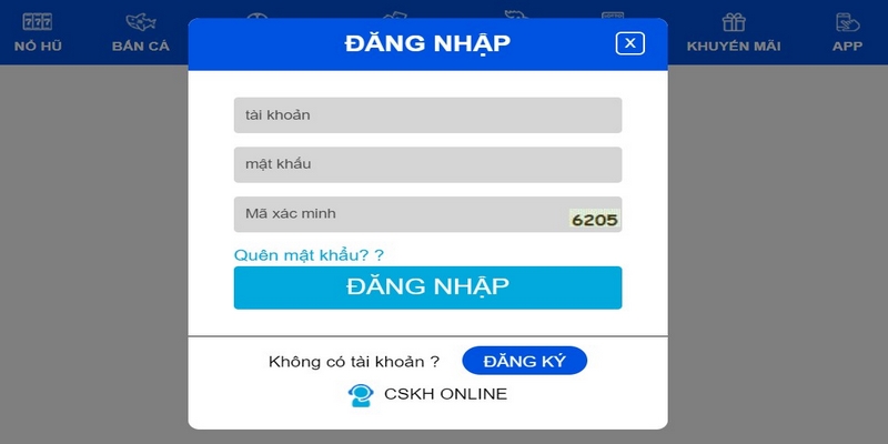 Điền thông tin được yêu cầu để đăng nhập F8Bet