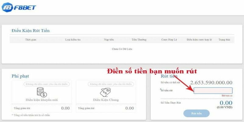 Hướng dẫn rút tiền F8Bet đơn giản